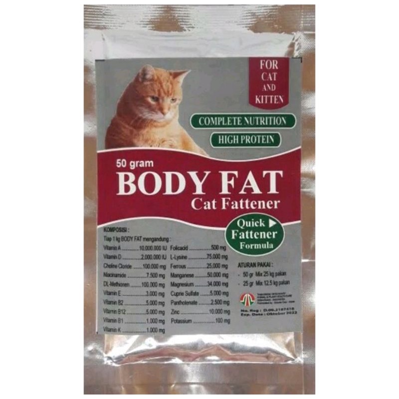 Body fat penggemuk kucing high protein