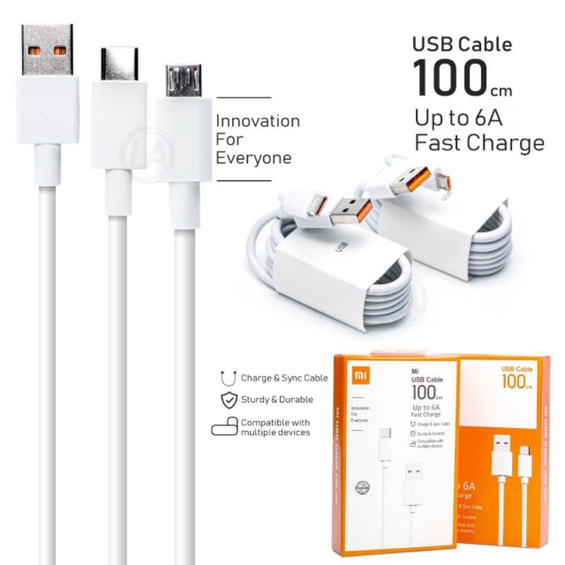 Kabel Data Xiaomi 6.0A Super Fast Charging TURBO ●