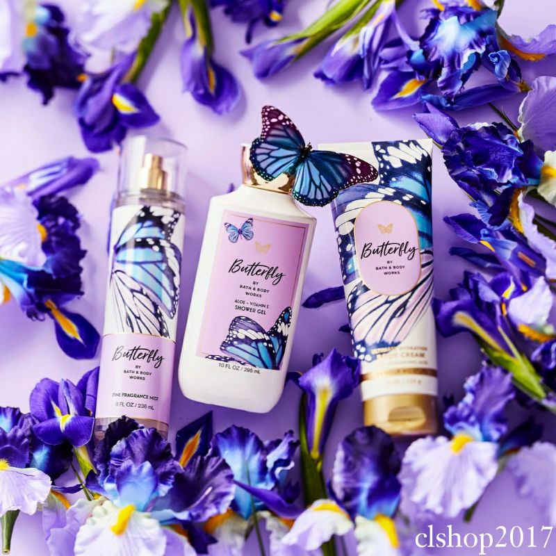 BATH &amp; BODY WORKS BBW BUTTERFLY SERIES FULLSIZE TRAVELSIZE MIST LOTION SHOWER GEL BODY CREAM HAND CREAM SHOWER GEL BODY CREAM LOTION MIST WASH WALLFLOWER ROOMSPRAY SCENTPORTABLE GENTLE GEL DEEP CLEANSING GENTLE FOAMING CREAMY LUXE