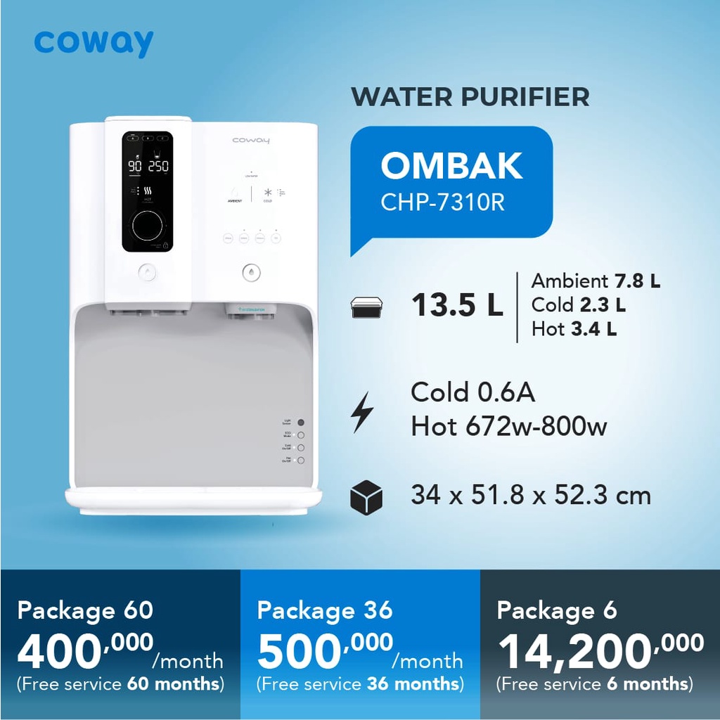 Water Purifier Coway Ombak CHP-7310R