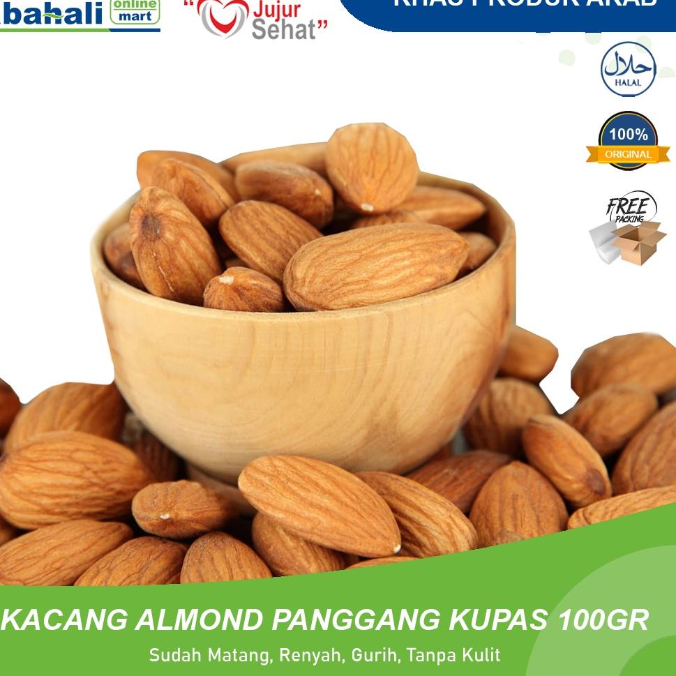 

✍ Kacang Almond Kupas 100 Gr Tanpa Kulit Matang Enak Bergizi ➫