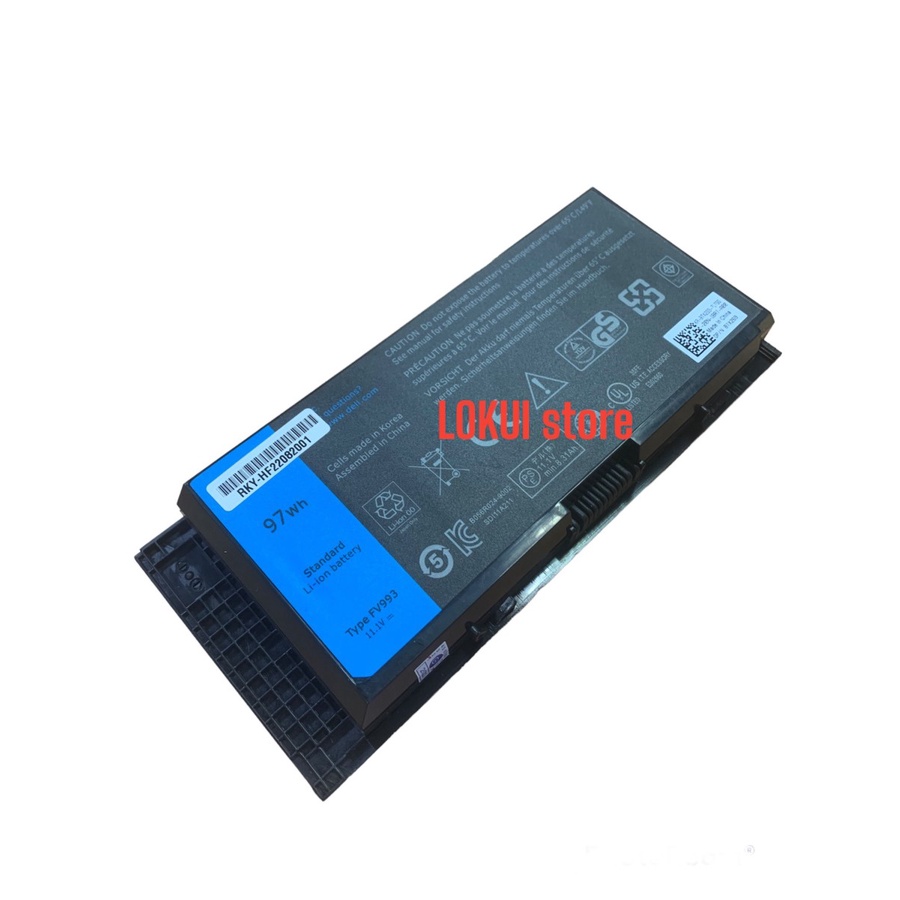 Baterai Original Dell Precision M4600 M4700 M4800 M6600 M6800 FV993