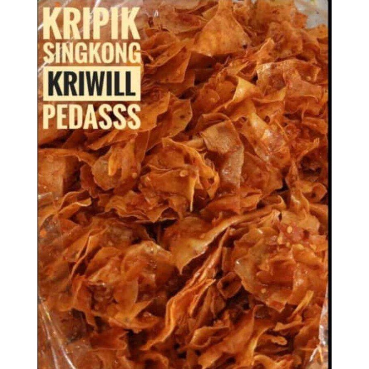 

singkong kriwil ori dan pedas kemasan 200gr