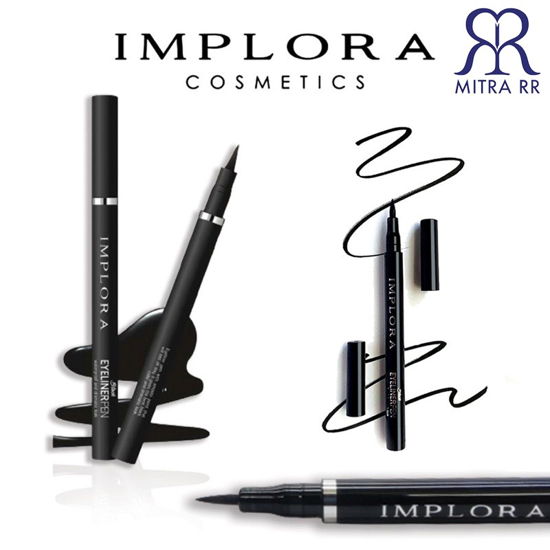 Implora Eyeliner Pen Black Waterproof and Dramatic Look Eye Liner Hitam