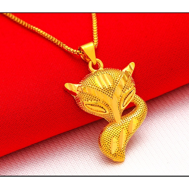 Goldkingdom Perhiasan Fashion Emas Asli Kadar 375Bangkok Aksesoris Ready Stock Set Kalung Gelang Cincin Rubah Wanita Dengan Finishing Buram Tersedia Untuk Tahan Lama Luntur