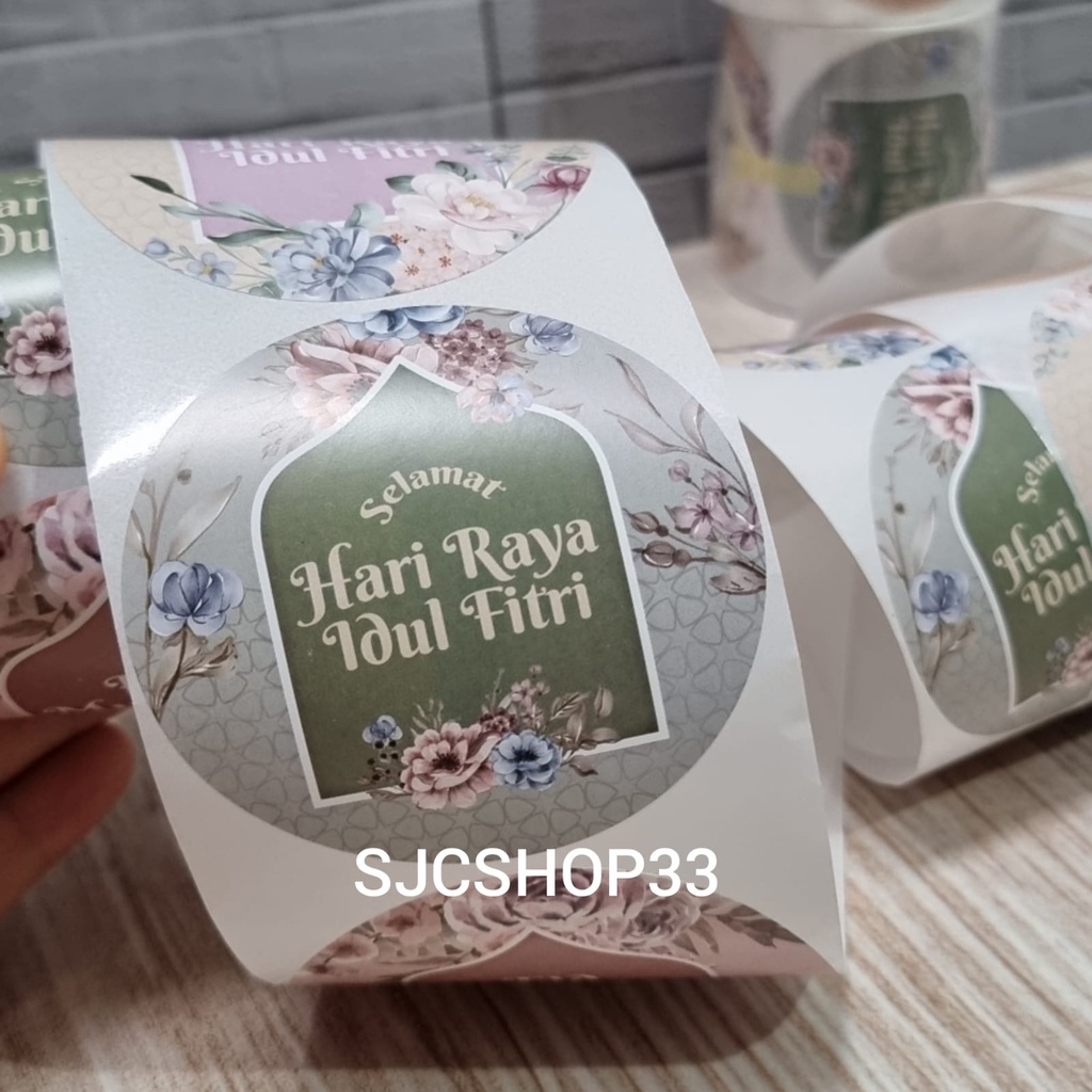 

Ukuran 7 cm Label sticker idul fitri toples/idul fitri/ramadan 1 roll isi 300 pcs