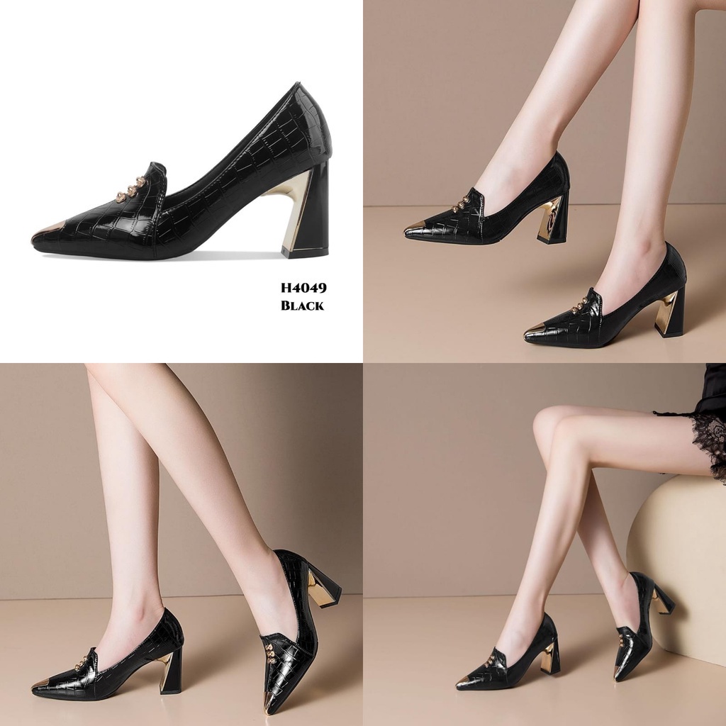 WYN SEPATU HEELS PLATFORM MULES FASHION KOREA H4049