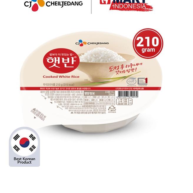 

COD✔️ [HMART] CJ Hetbahn Cooked White Rice - Nasi Putih Instan Korea 210g