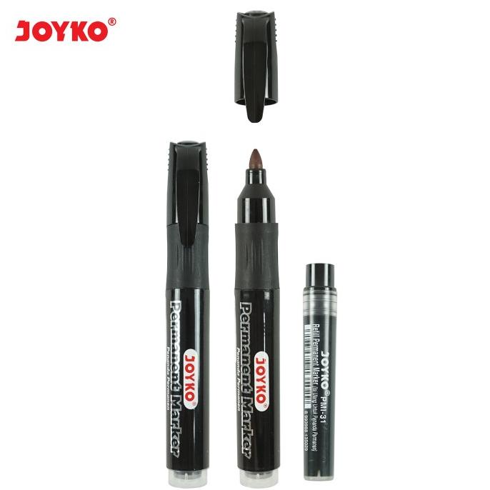 

Permanent Marker / Spidol Permanen Joyko PM-11RF/Round Tip/FREE REFILL
