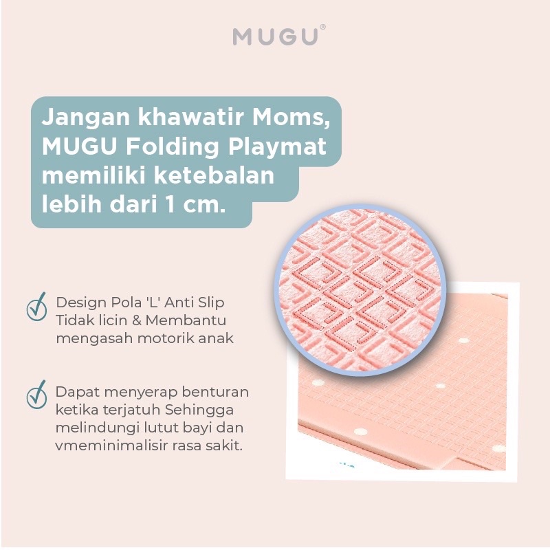 Mugu Folding Playmat Karpet Bermain Anak Karpet Lipat