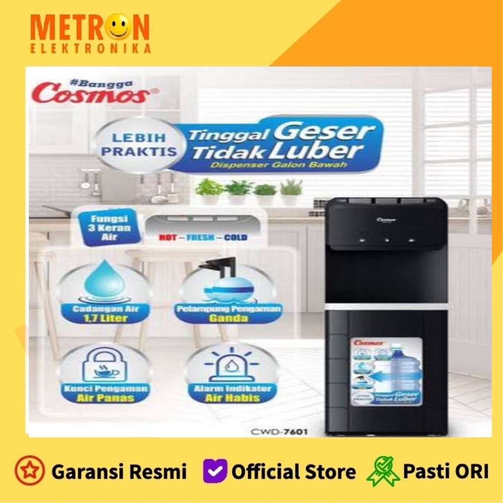 COSMOS CWD 7601 DISPENSER GALON BAWAH 3 KERAN / CWD7601