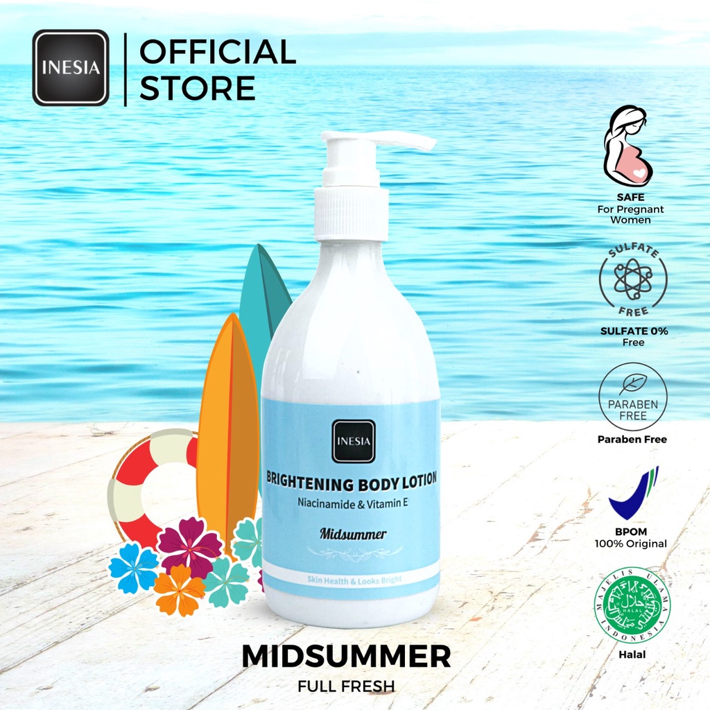 Ningrum - INNESIA Brightening Body Lotion 300ml | Lilibeth Midsummer Sakura | Body Lotion Pemutih Cepat Original BPOM - 6703