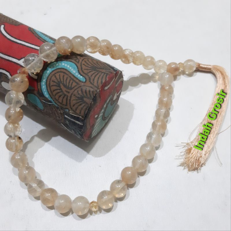 Tasbih Batu Rambut Cendana 10mm Natural