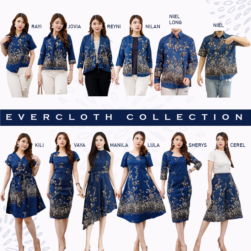 [EVERCLOTH] CHEONGSAM - Dress Batik Modern Gaun Batik Baju Cheongsam Murah DONY/ CYRA/ NIEL