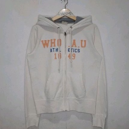 HOODIE ZIP WHO.A.U CALIFORNIA PUTIH