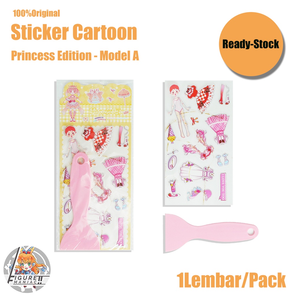 Sticker Buku Aesthetic Waterproof / Tahan air Sachet isi 1 Lembar Free Spatula Premium Import