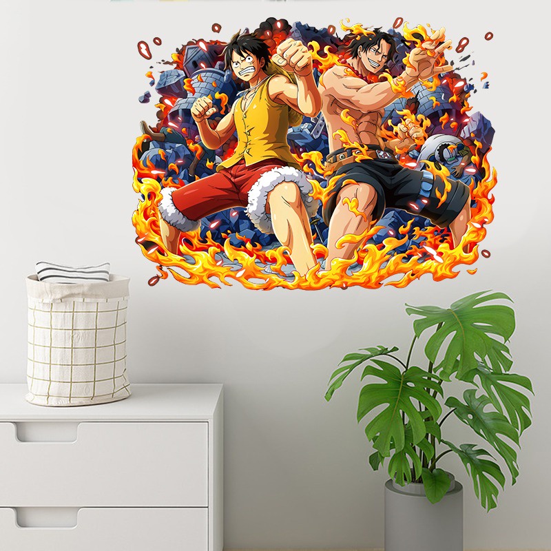 WALLSTIKER WALLSTICKER WALL STICKER STIKER DINDING ANIME ANIMASI FIGURE KARTUN ONEPIECE WALLPAPER ONE PIECE SANJI ZORO LUFFY NAMI WANTED WALSTICKER WALSTIKER PAPER TEMBOK WALLPEPER KARAKTER DEKORASI RUANG TAMU KAMAR TIDUK ANAK @banyak