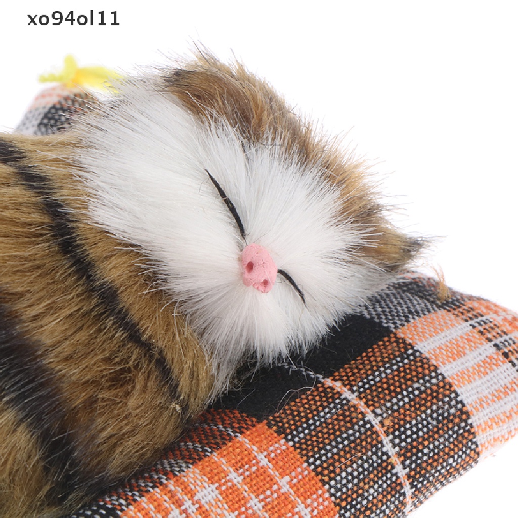 Xo Ornamen Mobil Simulasi Tidur Kucing Dekorasi Boneka Mewah Aksesoris Mobil OL