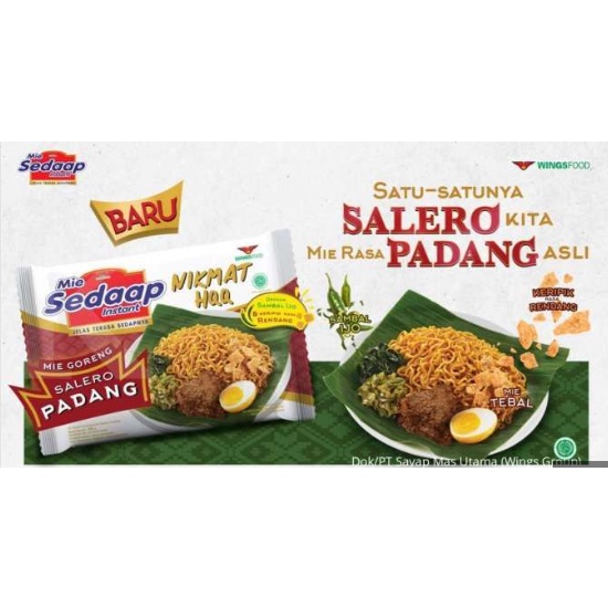 

Mie Goreng Sedaap Salero Padang Murah Wingsfood Rendang Halal