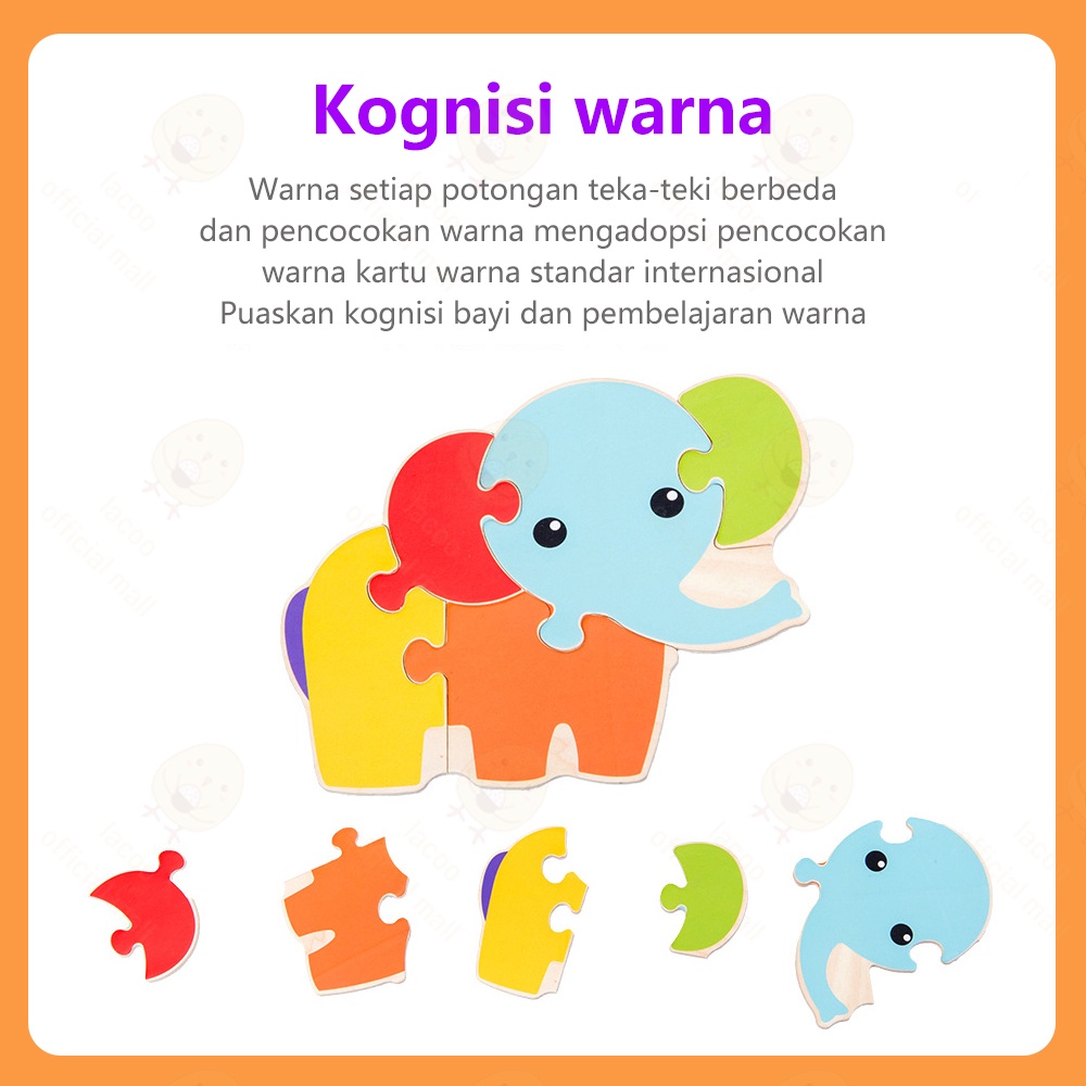 Poney Jigsaw puzzle kayu 3D Wooden toys Puzzel kayu mainan edukasi