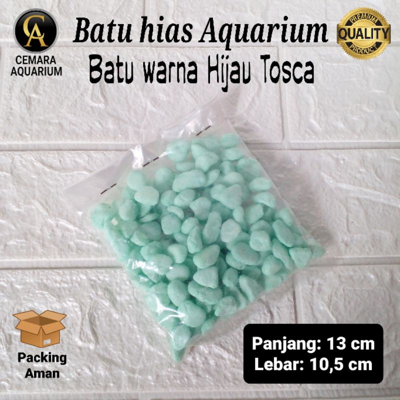 Batu hias aquarium/ batu warna hijau tosca/ hiasan aquarium/ aquarium