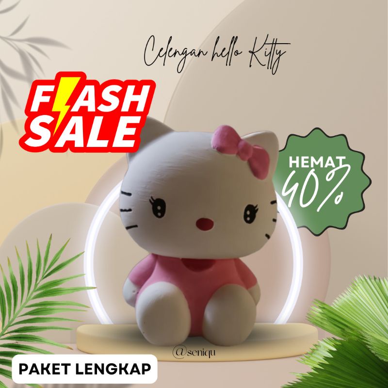 celengan hello Kitty celengan karakter celengan gypsum celengan lucu unik dan menarik Celengan targe