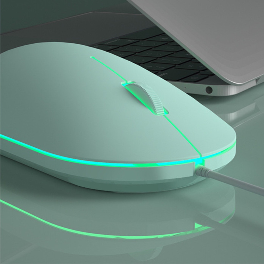 Mouse Kabel Tenang Memancarkan Cahaya Lucu Universal Mouse 1000dip High-End Dazzle Light Office Mouse