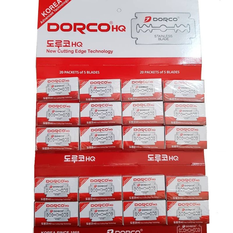 silet dorco prime platinum  merah Dan biru isi 60 pcs silet barber shop cukur