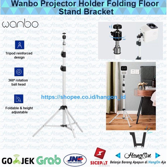 Wanbo Projector Holder Folding Floor Stand Bracket Tripod Proyektor