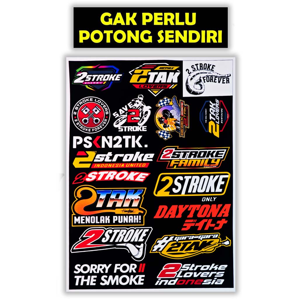 Stiker Motor 2 Tak, Sticker Motor 2 Tak, Stiker Motor Keren, Stiker Racing Motor, Stiker Sponsor Racing, Sticker Racing (PACK 12)
