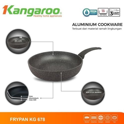 Frypan Lava Stone Kangaroo Kg678 Dijamin Ori Makinsukses14589