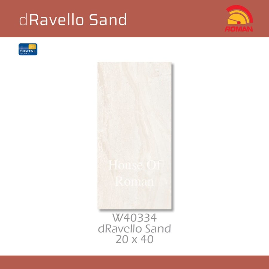 ROMAN KERAMIK DRAVELLO SAND 20X40 W40334 (ROMAN HOUSE OF ROMAN)