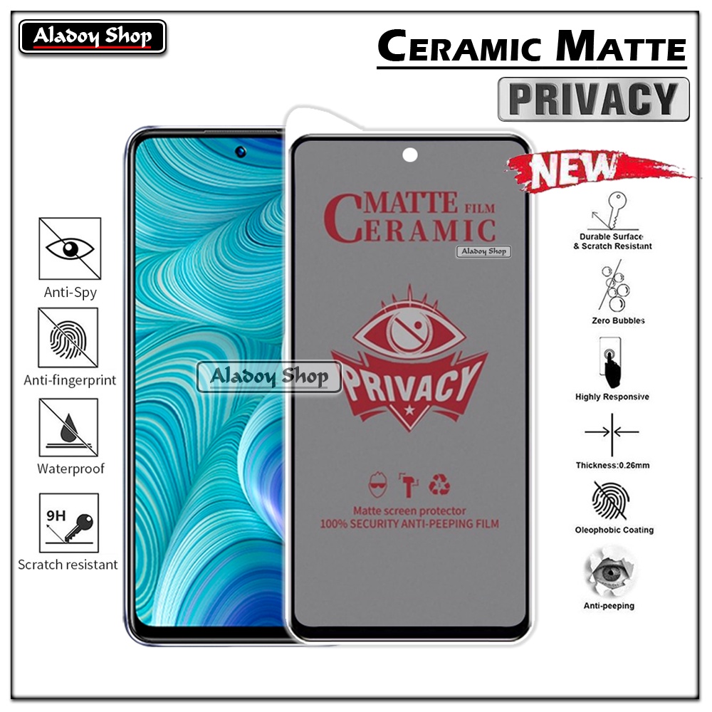 Tempered Glass Anti SPY Infinix Hot 11S NFC Anti Gores Privacy + Tempered Glass kamera dan Skin Carbon