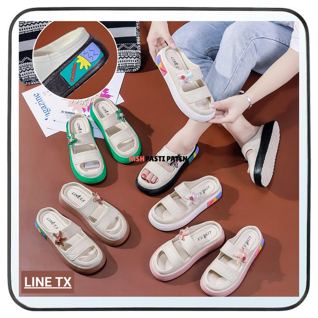 LINE TX 029 Sepatu Sandal Wanita Terbaru Sandal Jelly Import Wanita Sandal Korea
