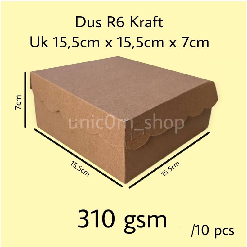 

Dus Kue Kraft R6/Box Kue Coklat Kraft R6 ( 10 pcs )