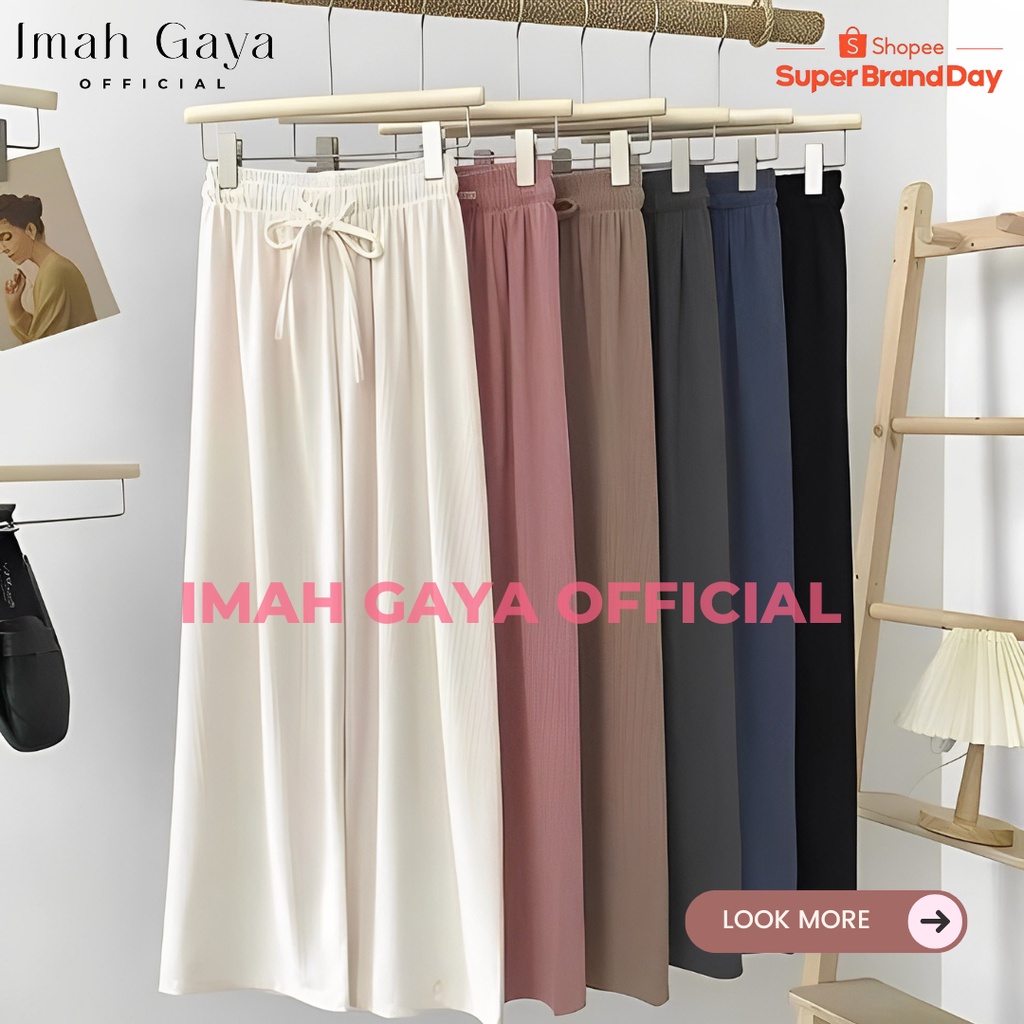 Celana Kulot Cringkle Airflow Wanita Dewasa Jumbo Polos Cringkle Airflow High Waist