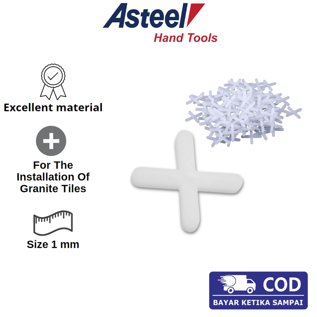 ASTEEL T Spacer 1MM / Tile Spacer / T Cross / Nat Keramik / Spacer Keramik Lantai