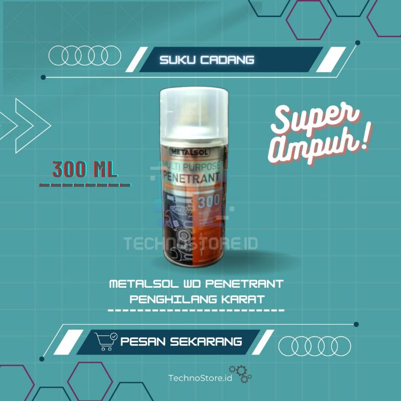 Metalsol WD Pelumas Anti Karat Penghilang Karat 300ml