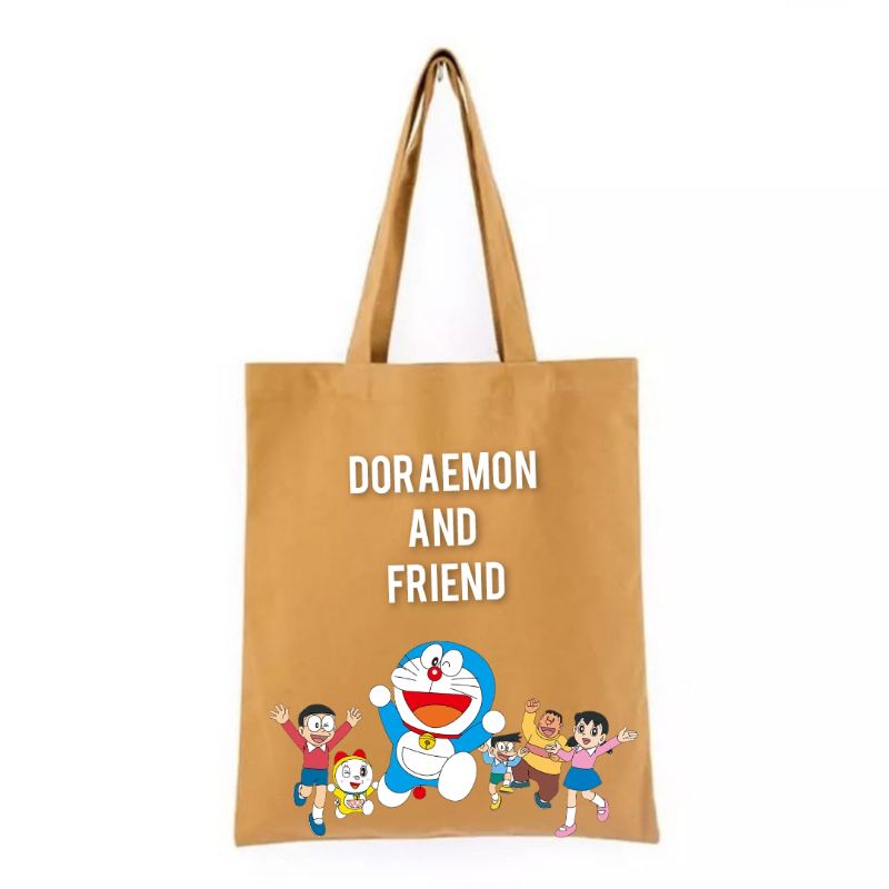 TOTEBAG DORAEMON AND FRIEND SEMI CANVAS TERMURAH