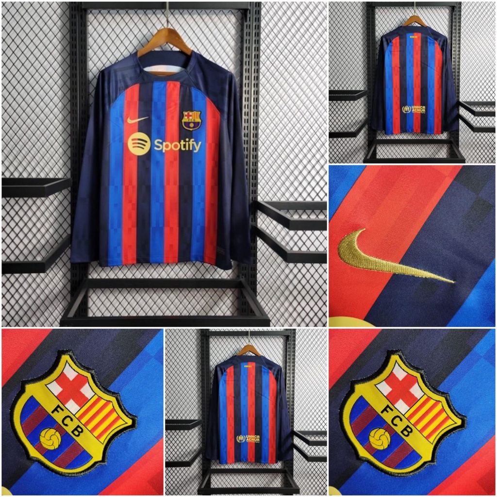 Jual BAJU BOLA JERSEY PRIA LENGAN PANJANG BARCELONA HOME 2022 2023 NEW ...