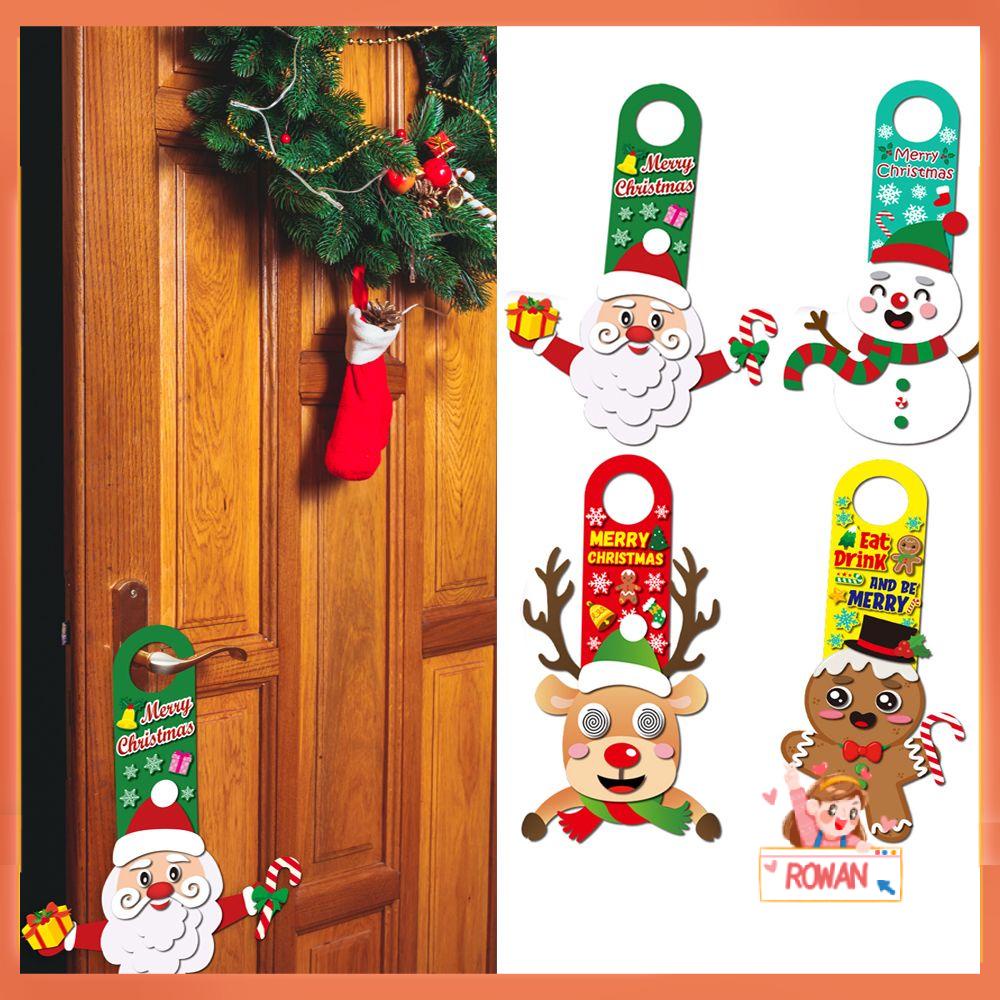 R-flower Stiker Game Natal Hias Tahun Baru Anak DIY Dekorasi Pintu Christmas