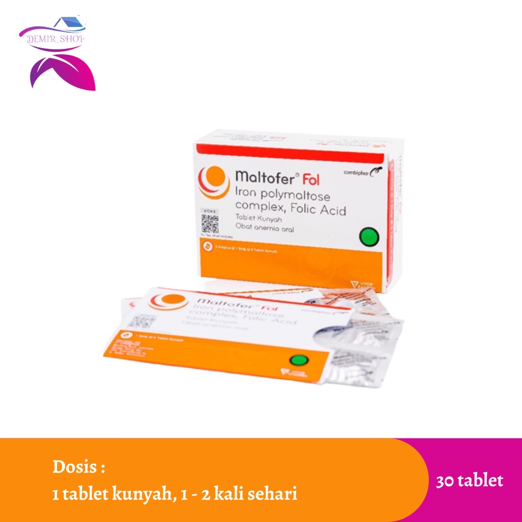 Maltofer Fol Chewable Isi 30 Tablet - Suplemen Ibu Hamil &amp; Menyusui