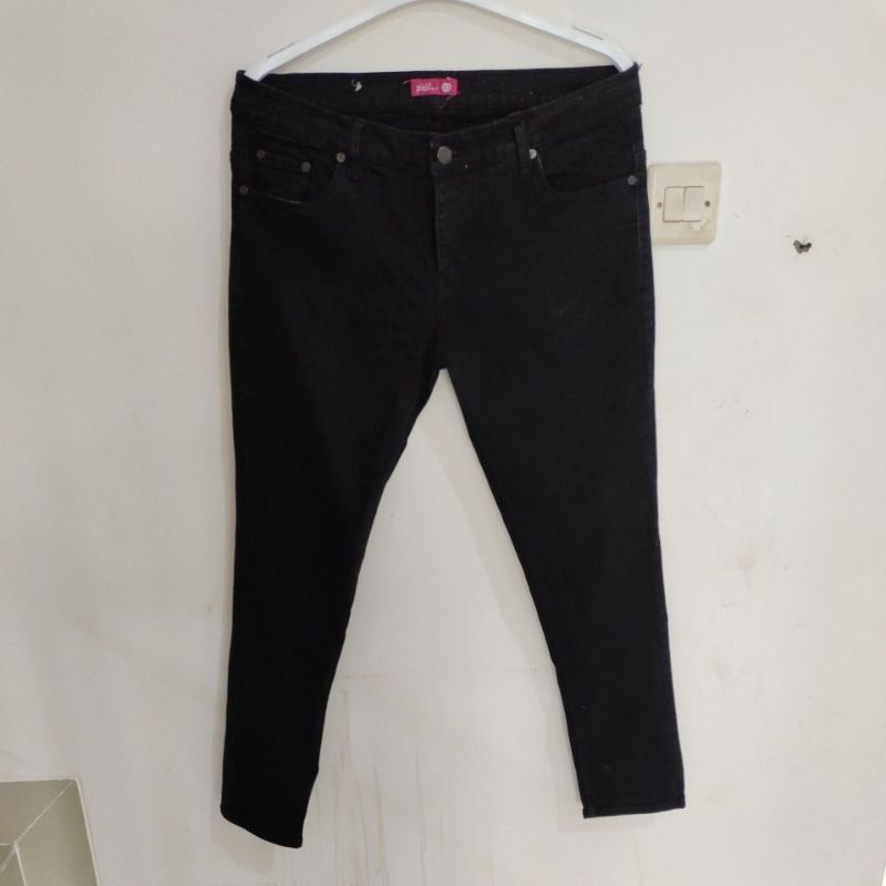 pl celana hitam jeans Stretch by pink jj