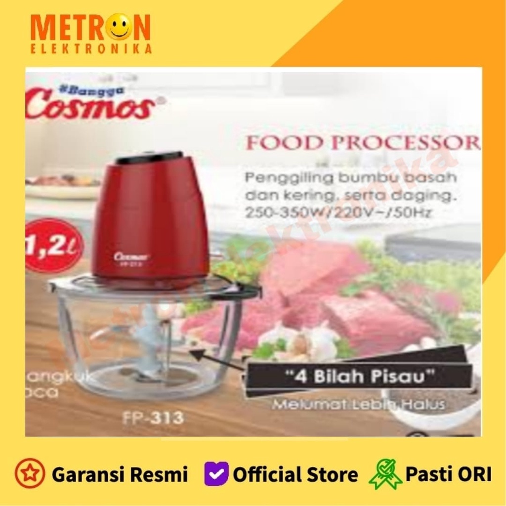 COSMOS FP 313 / FOOD PROCESSOR WITH TURBO KNOB 1.2 LITER / FP313
