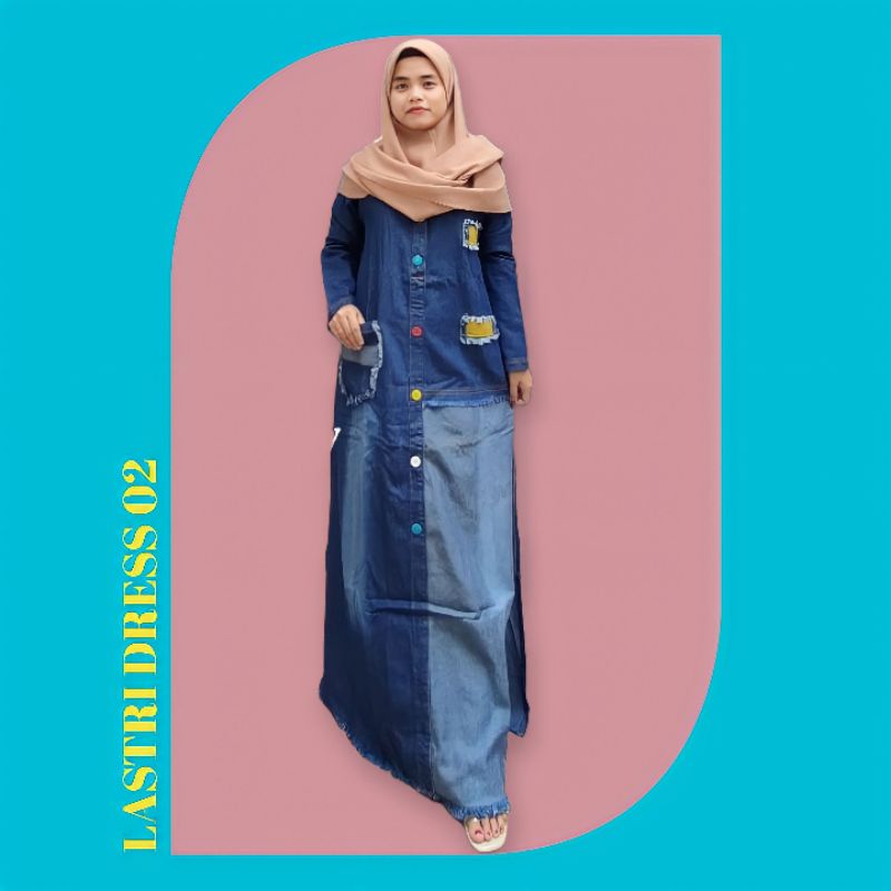 GAMIS HOMEY DRESS WANITA DEWASA LASTRI 02 BAHAN LEVIS HOME DRESS