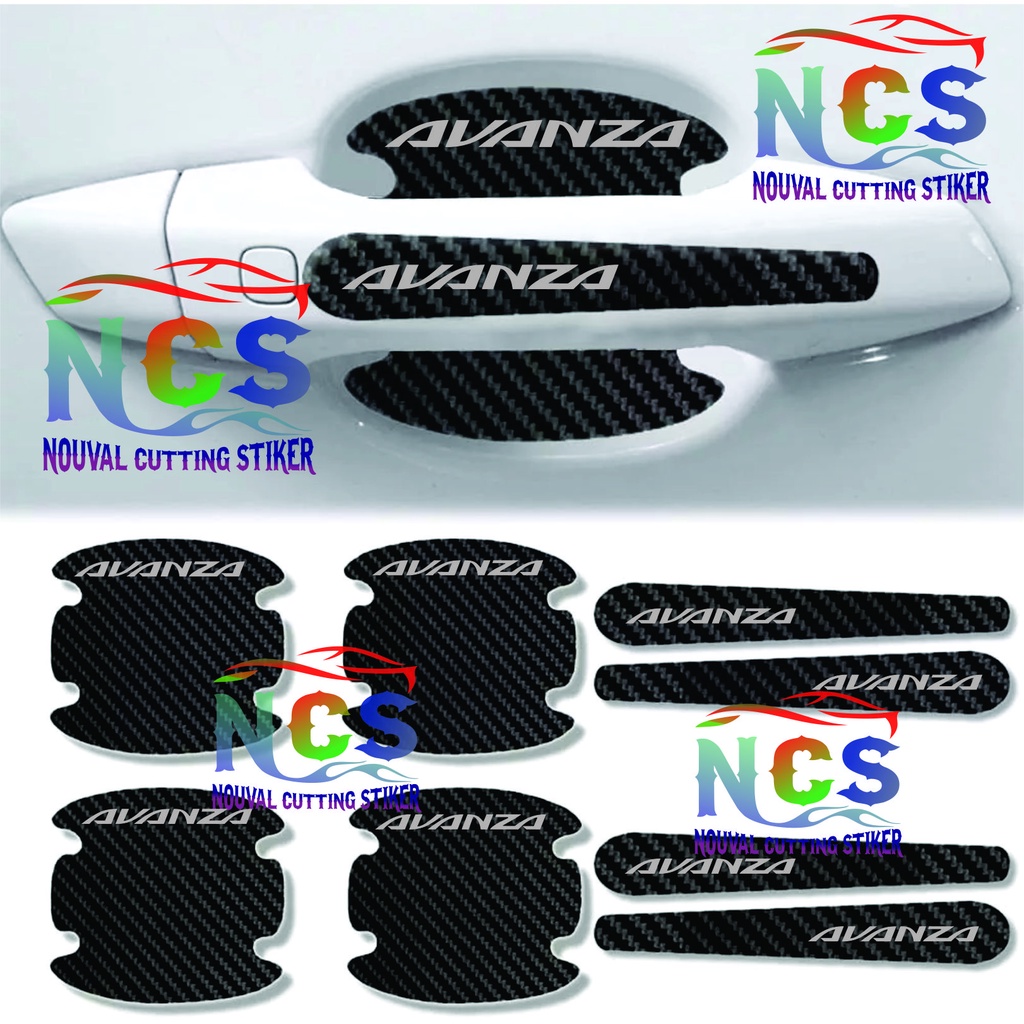 NEW Sticker stiker pelindung handle pintu mobil avanza Sticker karbon 3d pelindung gagang pintu mobi
