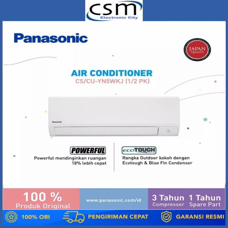 AC PANASONIC CS/CU-YN5WKJ 1/2 PK R32 [INDOOR+OUTDOOR UNIT ONLY] GARANSI RESMI