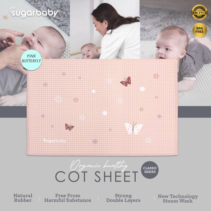 New Sugar Baby Organic Healthy Cot Sheet Classic Series / Perlak Bayi Sugar Baby Original