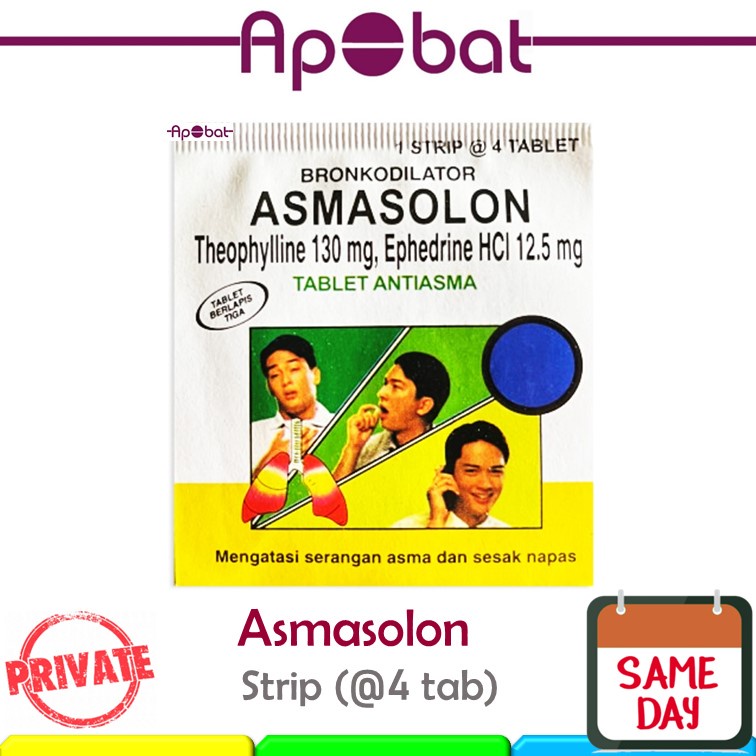 - ApObat - ASMASOLON STRIP Obat Sesak Napas Asma Solon Asthma Tablet Solon AsthmaSolon AshmaSolon As