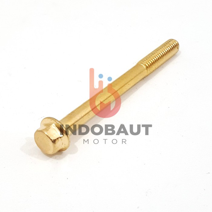 Flange Bolt Baut Blok Mesin 6x65 Kunci 8 Gold